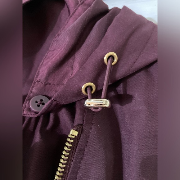 NWT Michael Kors trench coat/rain coat, merlot, 0X - Picture 5 of 6